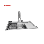 Chậu rửa bát Moomton M9852 inox SUS304 vân sần chống xước